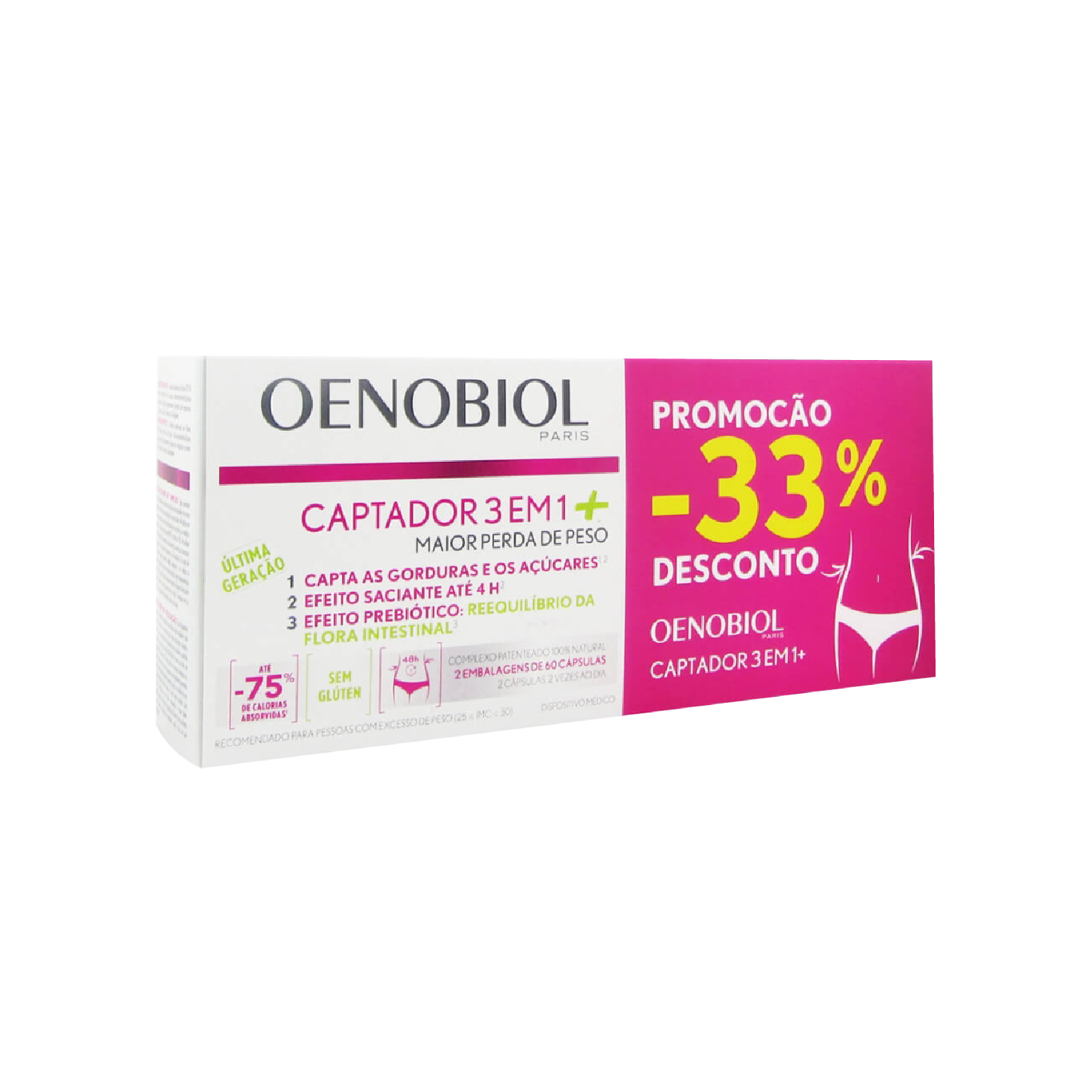Oenobiol Captador 3-em-1 60 Cápsulas x 2 Unidades