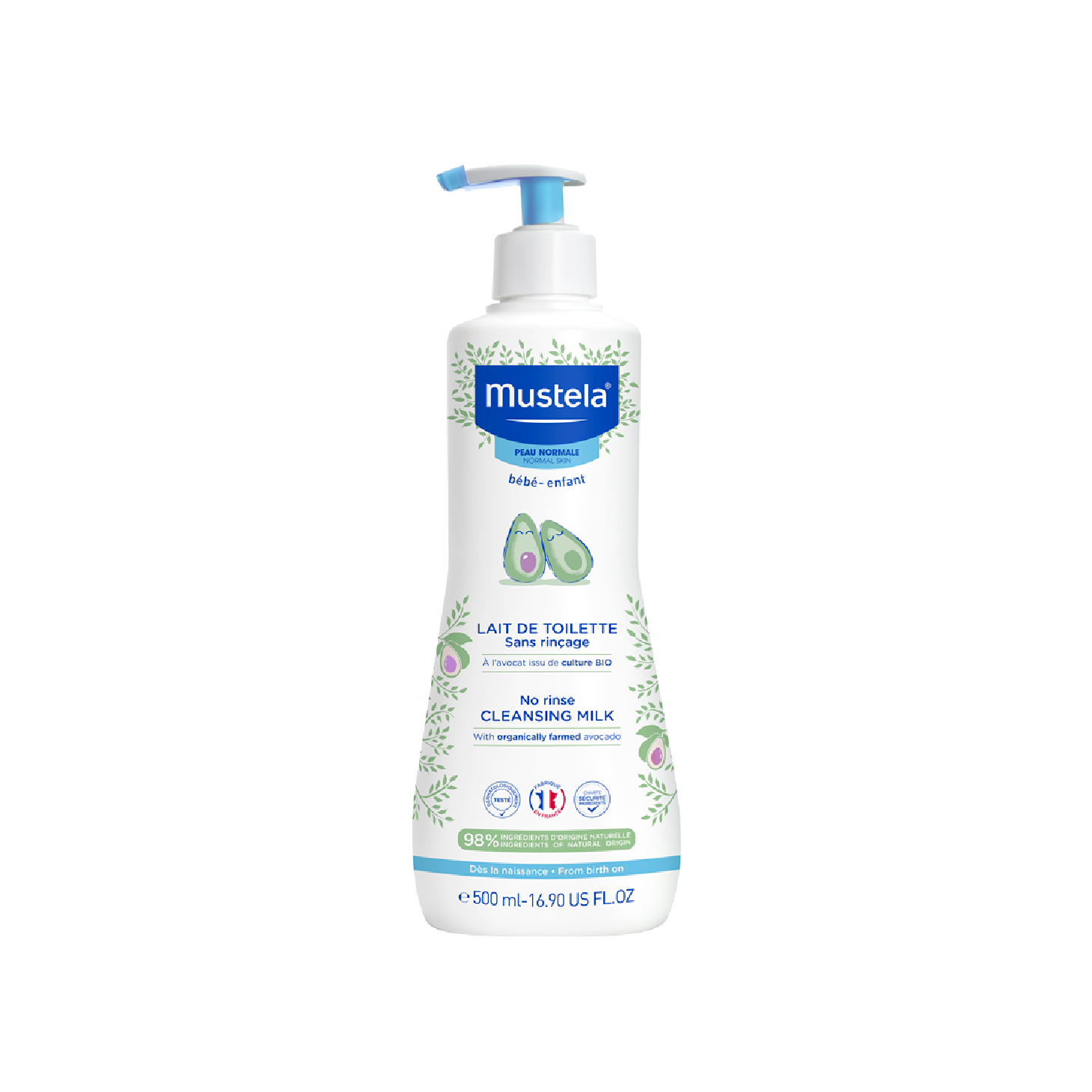 Mustela Leche Limpiadora Sin Aclarado 500 ml
