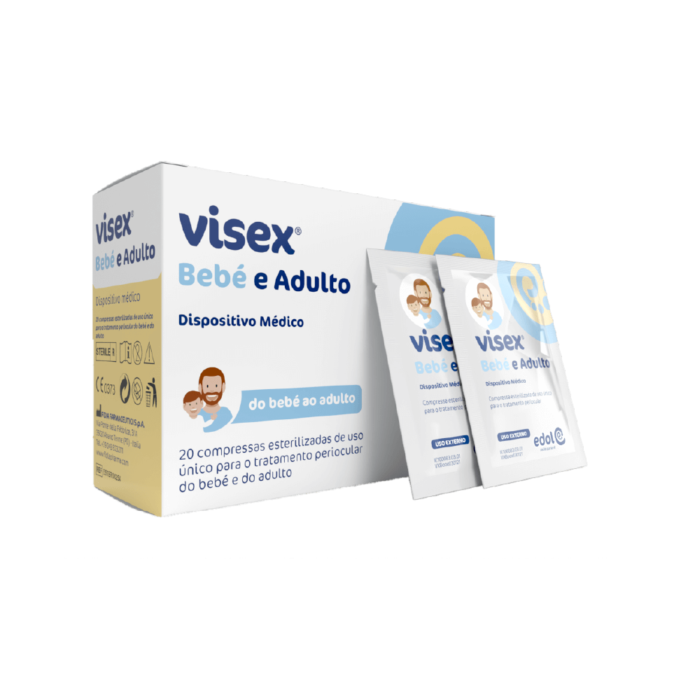Visex Bebé e Adulto 20 Compressas Esterilizadas Periocular