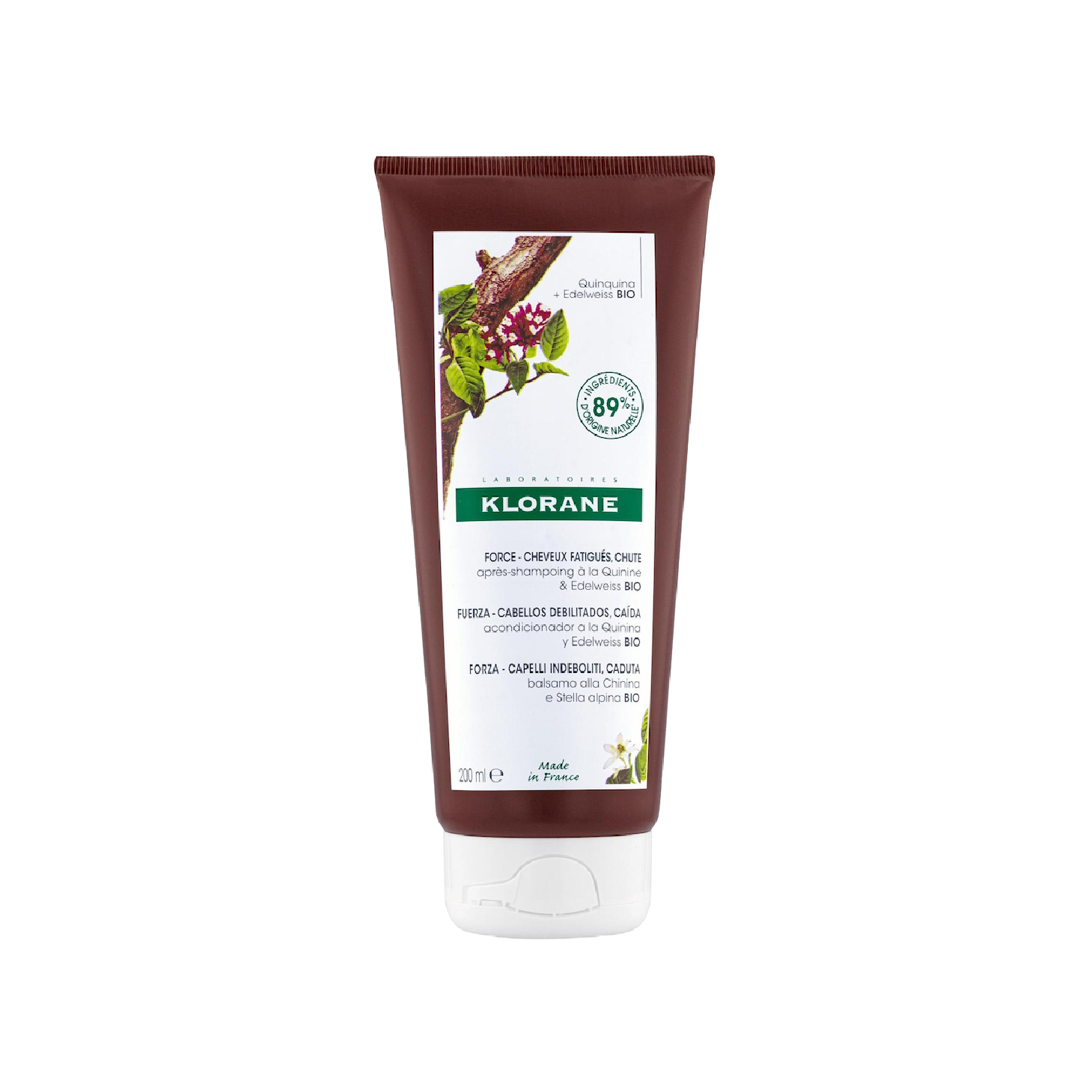 Acondicionador orgánico Klorane Quinina y Edelweiss 200 ml