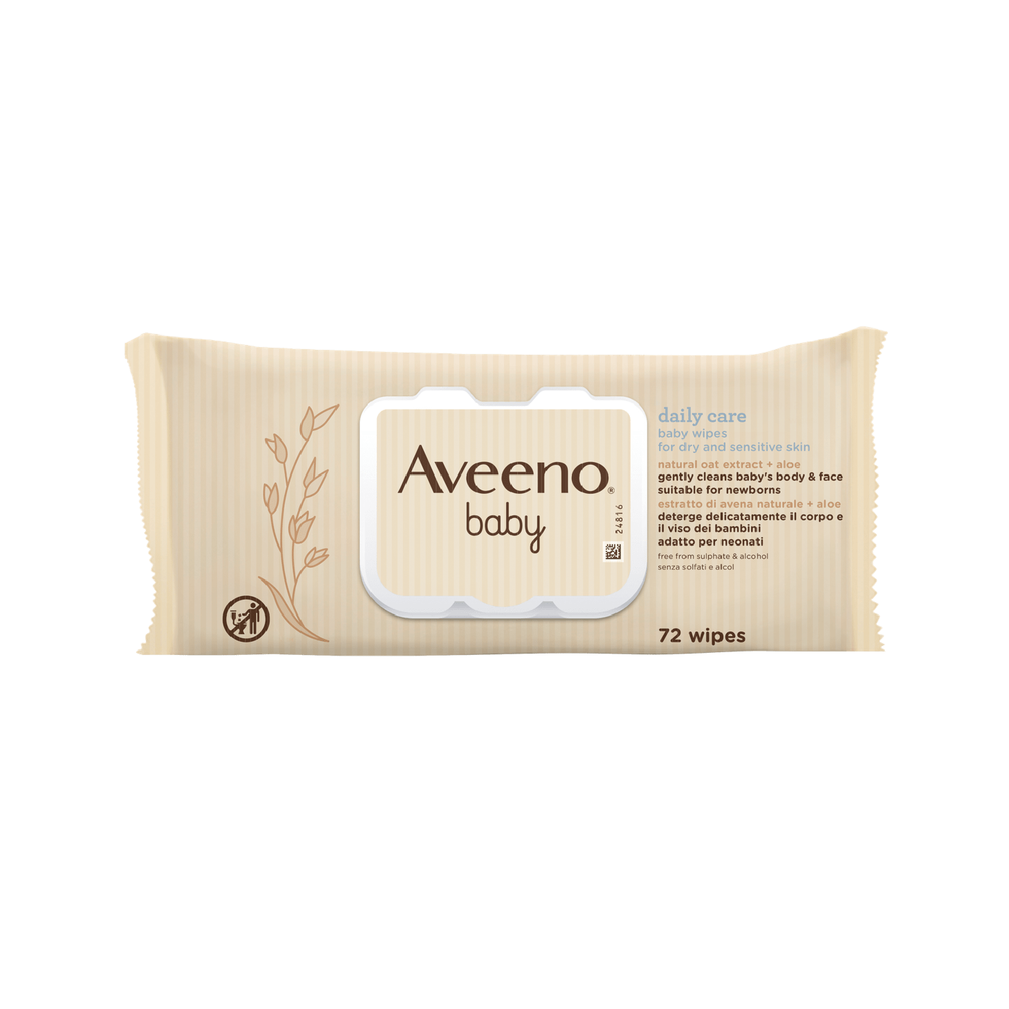 Aveeno Baby 72 Toalhitas de Limpeza
