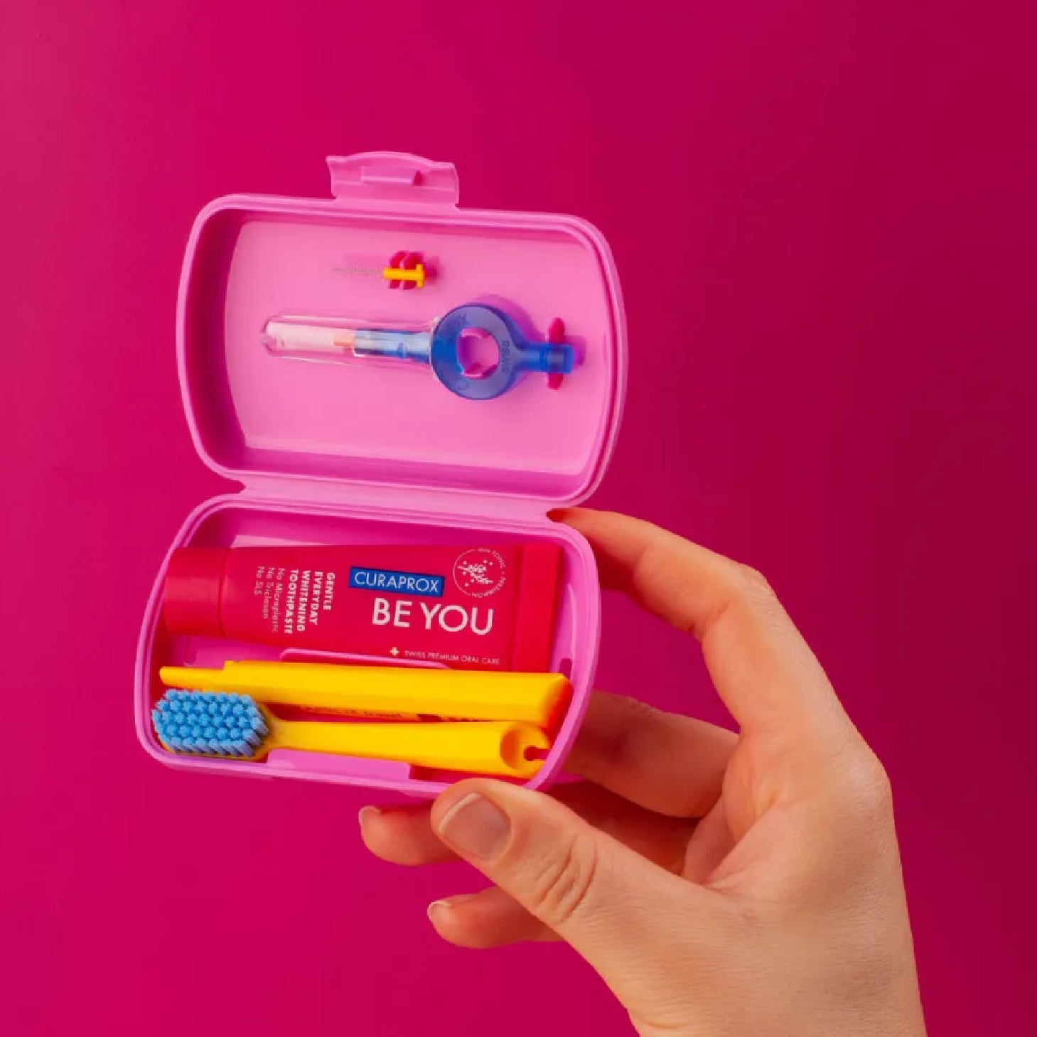 Curaprox Kit de Viagem Challenger Rosa Cl