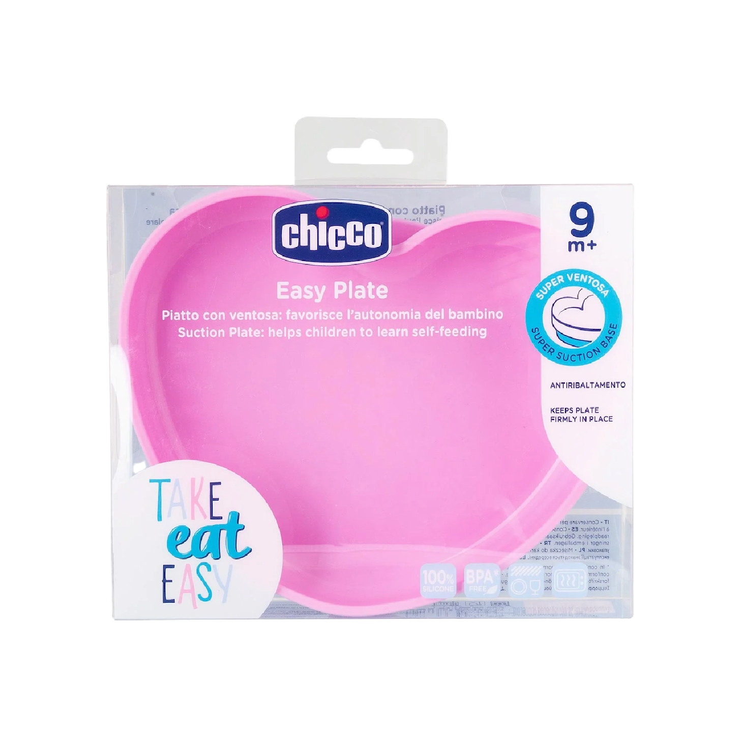 Chicco Easy Plate Prato Rosa +9 Meses