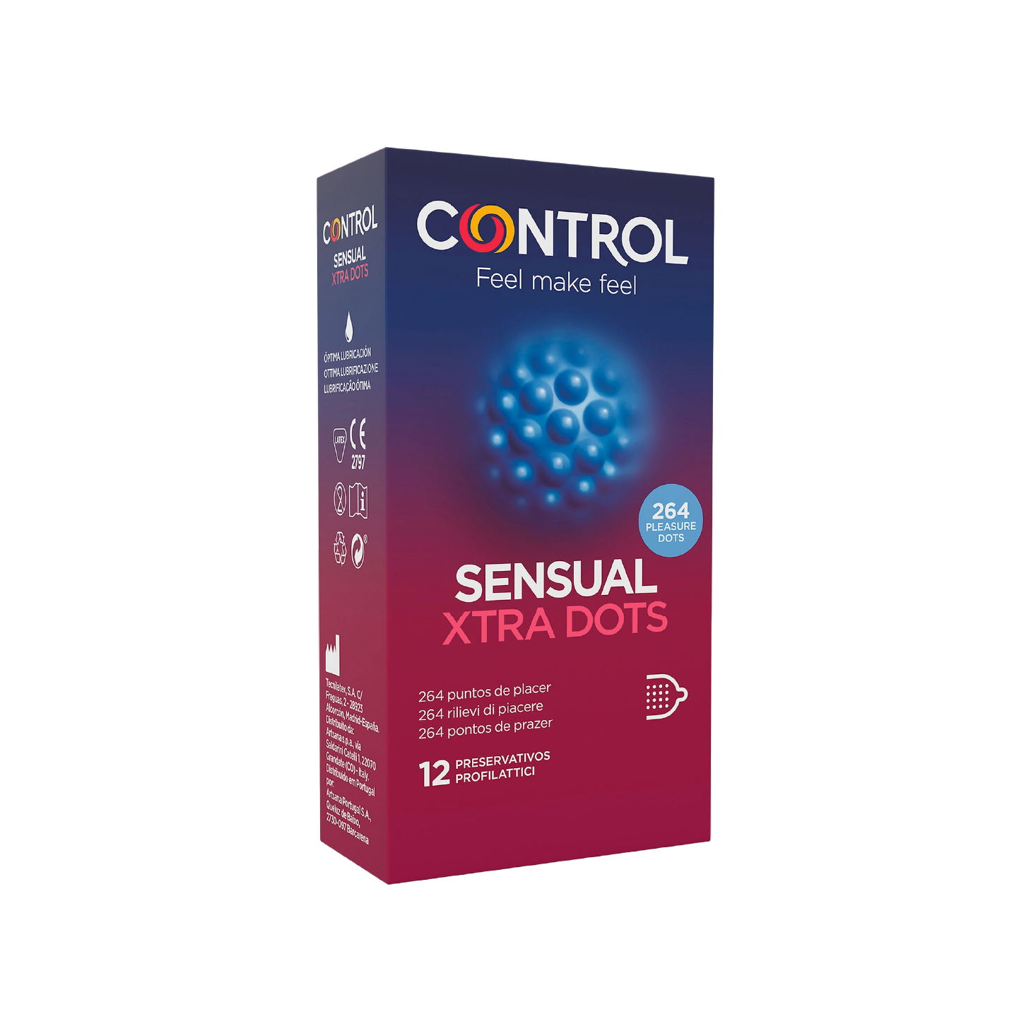 Control Sensual Xtra Dots 12 Preservativos