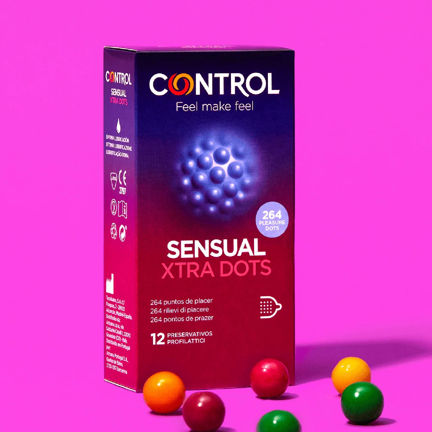 Control Sensual Xtra Dots 12 Preservativos