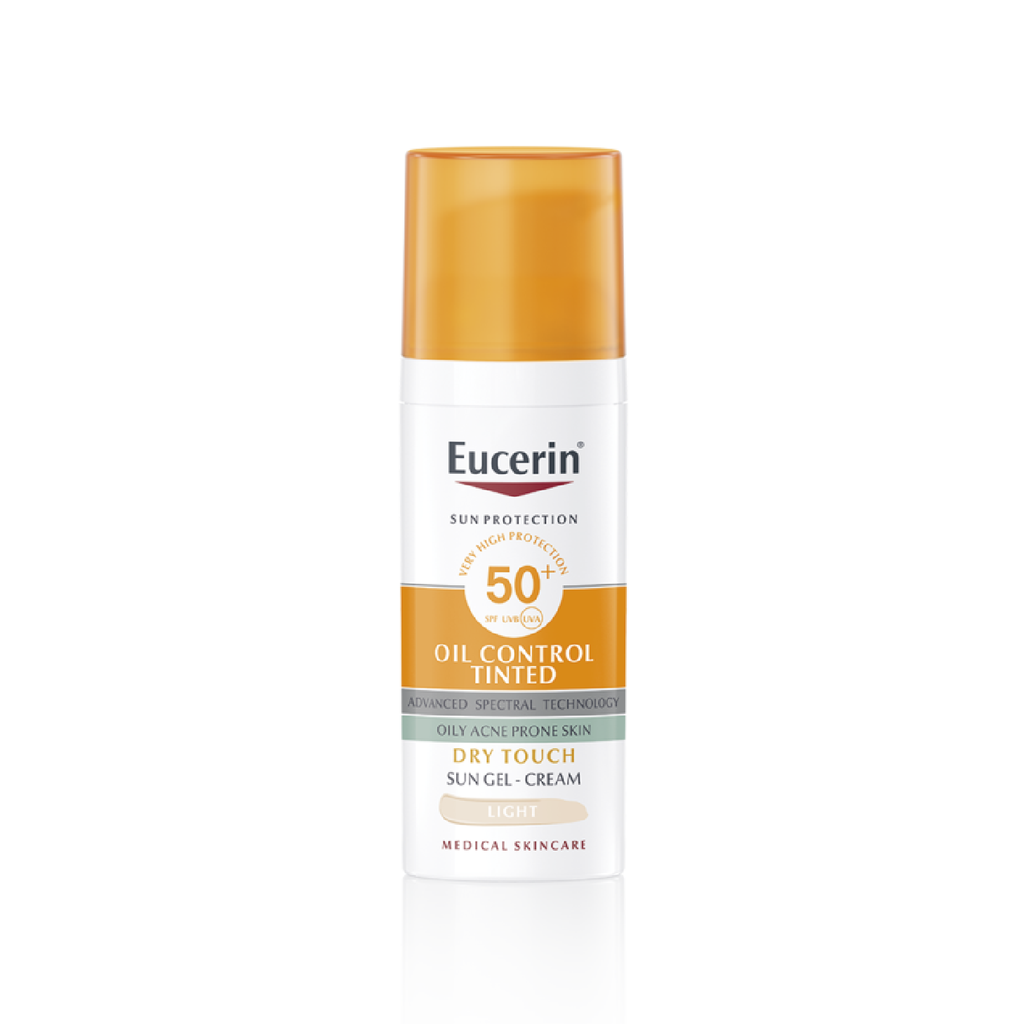 Eucerin Sun Oil Control Tinted Gel-Creme Toque Seco Claro SPF50+ 50ml