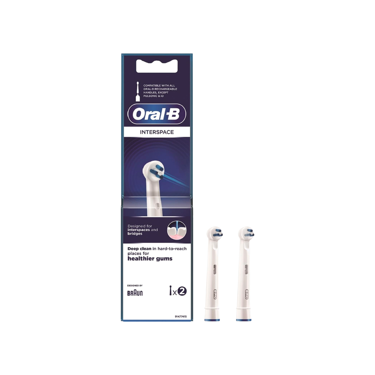 Oral-B Braun Recarga Escova Elétrica Interspace x 2 Unidades