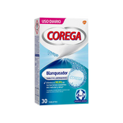 Comprimidos blanqueadores Corega para limpieza de dentaduras postizas (30 comprimidos)