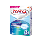 Limpiador de prótesis dentales con oxígeno bioactivo Corega (30 comprimidos)