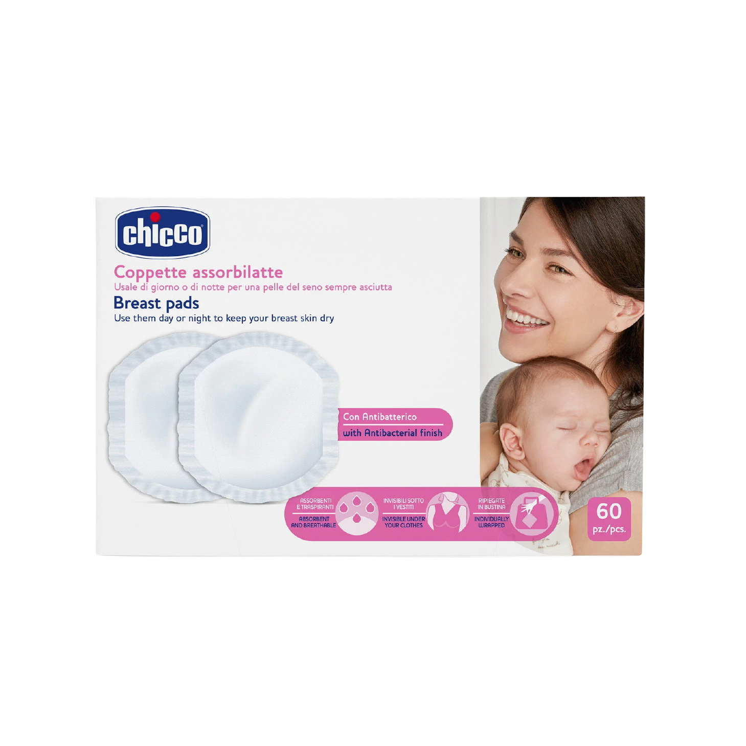 Chicco Discos Absorventes Brancos 60 Unidades