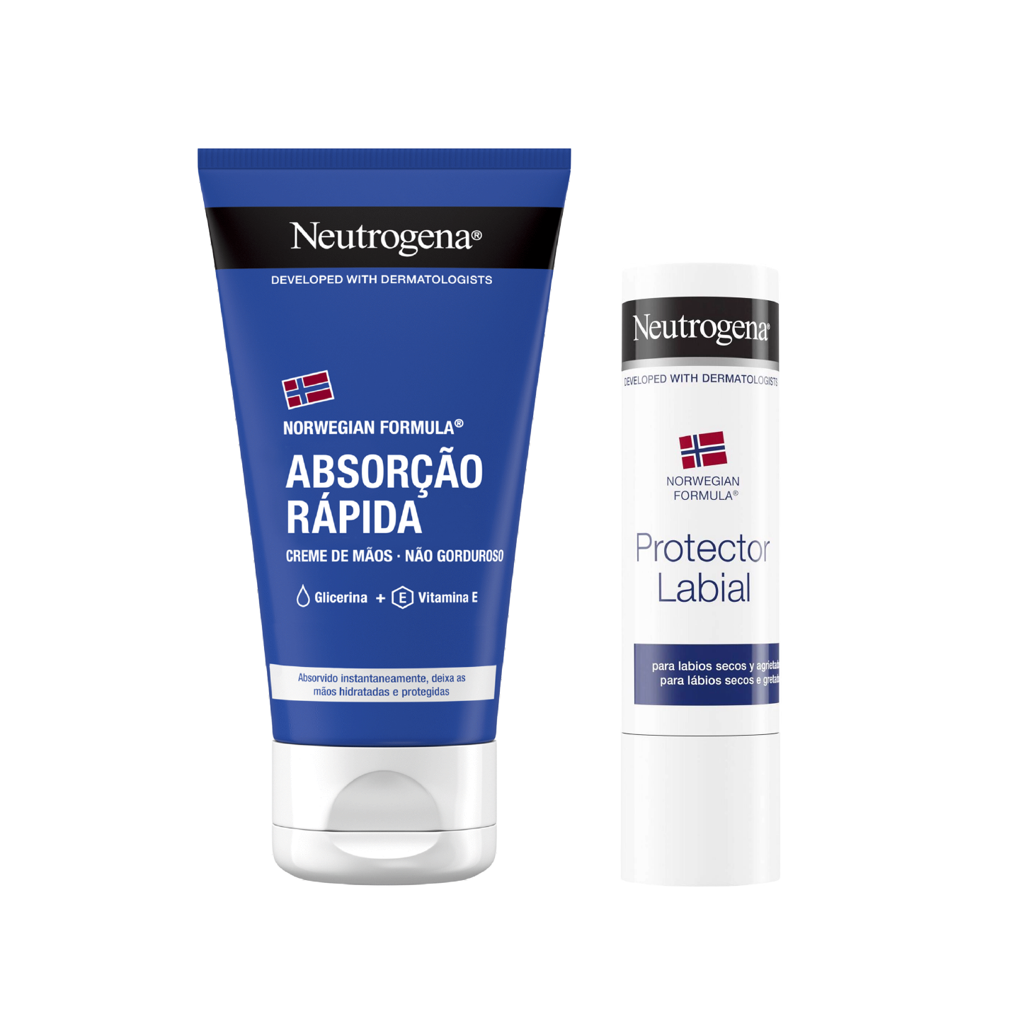 Neutrogena Creme de Mãos Rápida Absorção 75ml + Stick Labial 4,8g