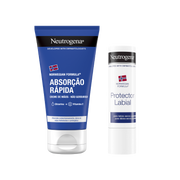 Neutrogena Creme de Mãos Rápida Absorção 75ml + Stick Labial 4,8g