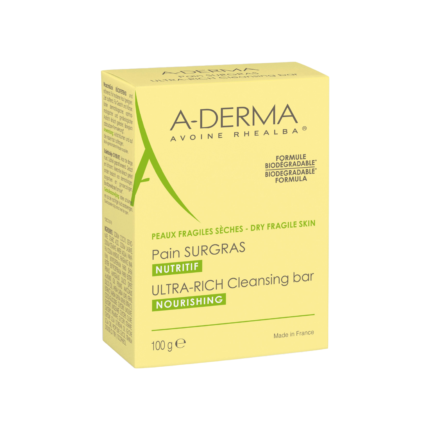 A-Derma Pain de Limpeza Ultrarrico e Nutritivo 100g