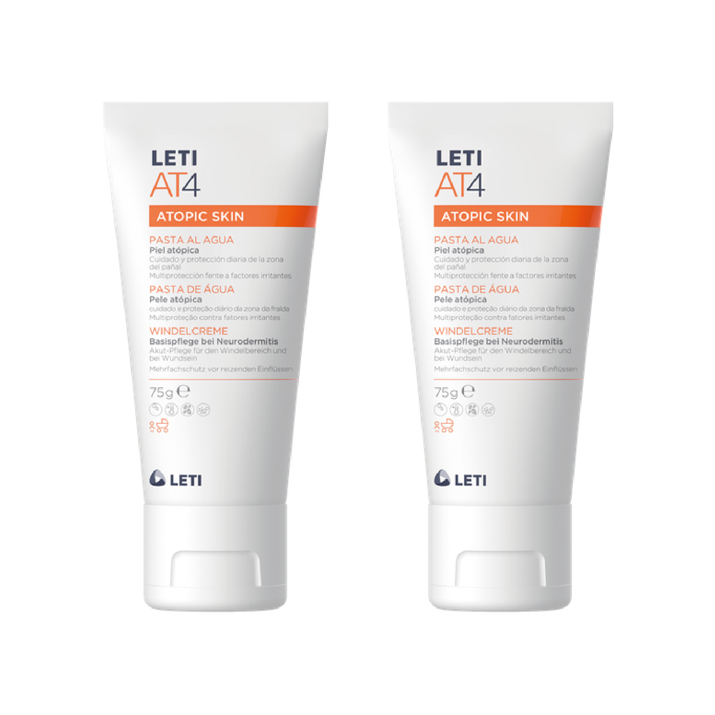 Pasta de agua LetiAT4 75 g x 2 unidades