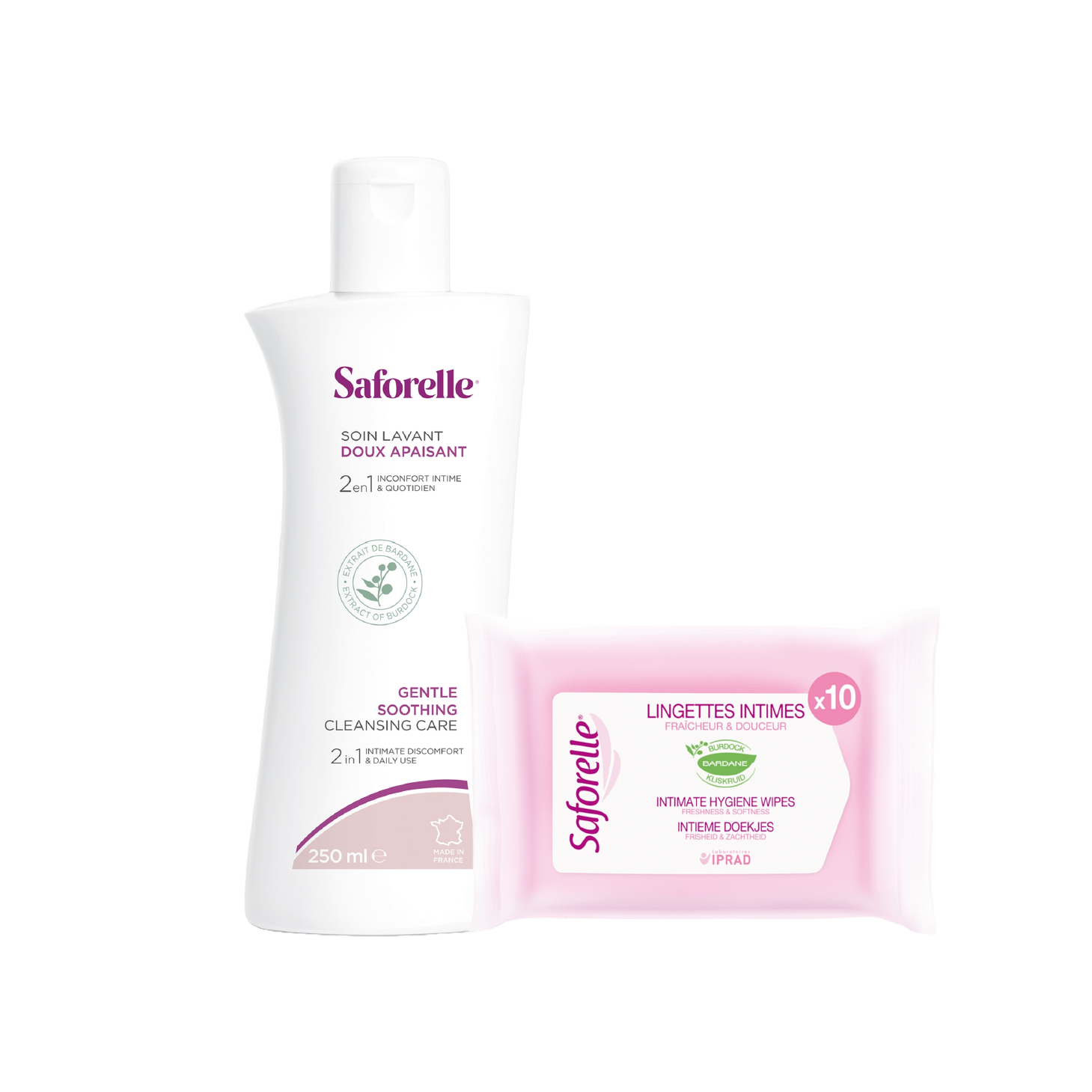 Saforelle Solução de Lavagem 250ml + 10 Toalhitas Íntimas