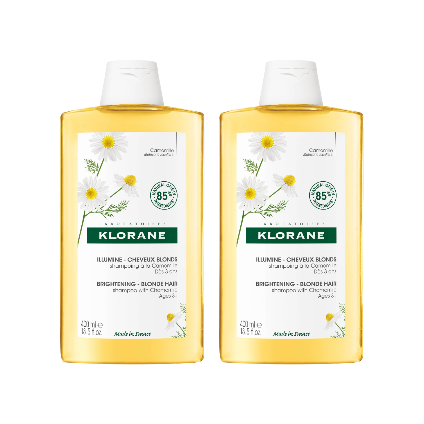 Champú Manzanilla Klorane 400ml x 2 Unidades