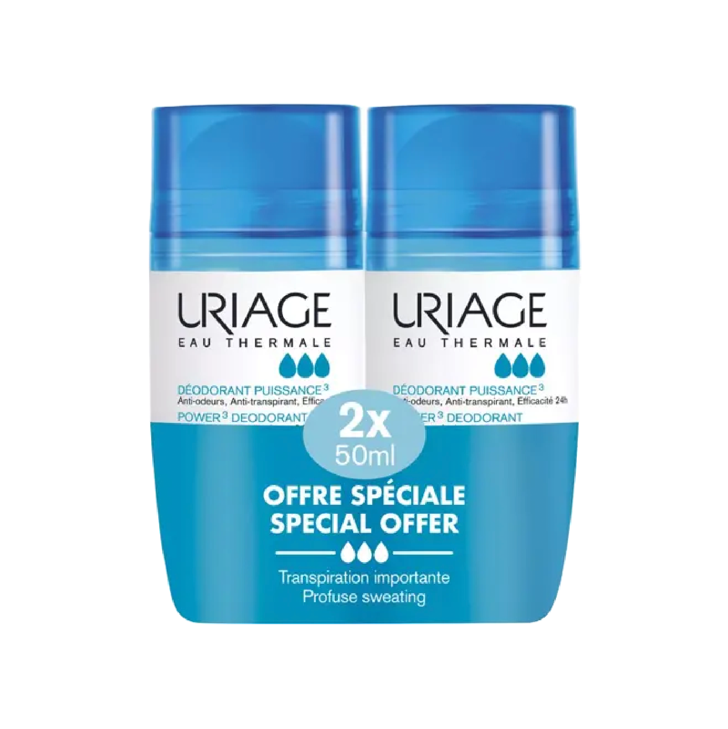 Uriage Desodorizante Roll-on Forte 50ml X 2 Unidades