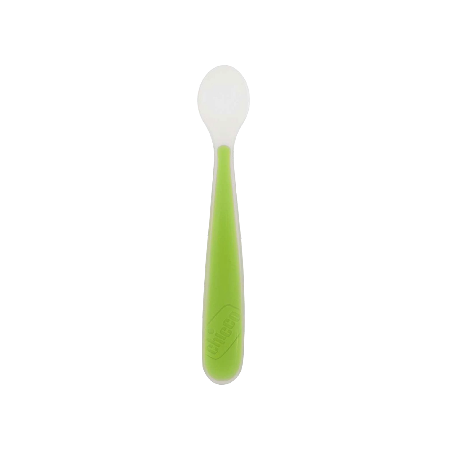 Cuchara de silicona verde Chicco +6 meses