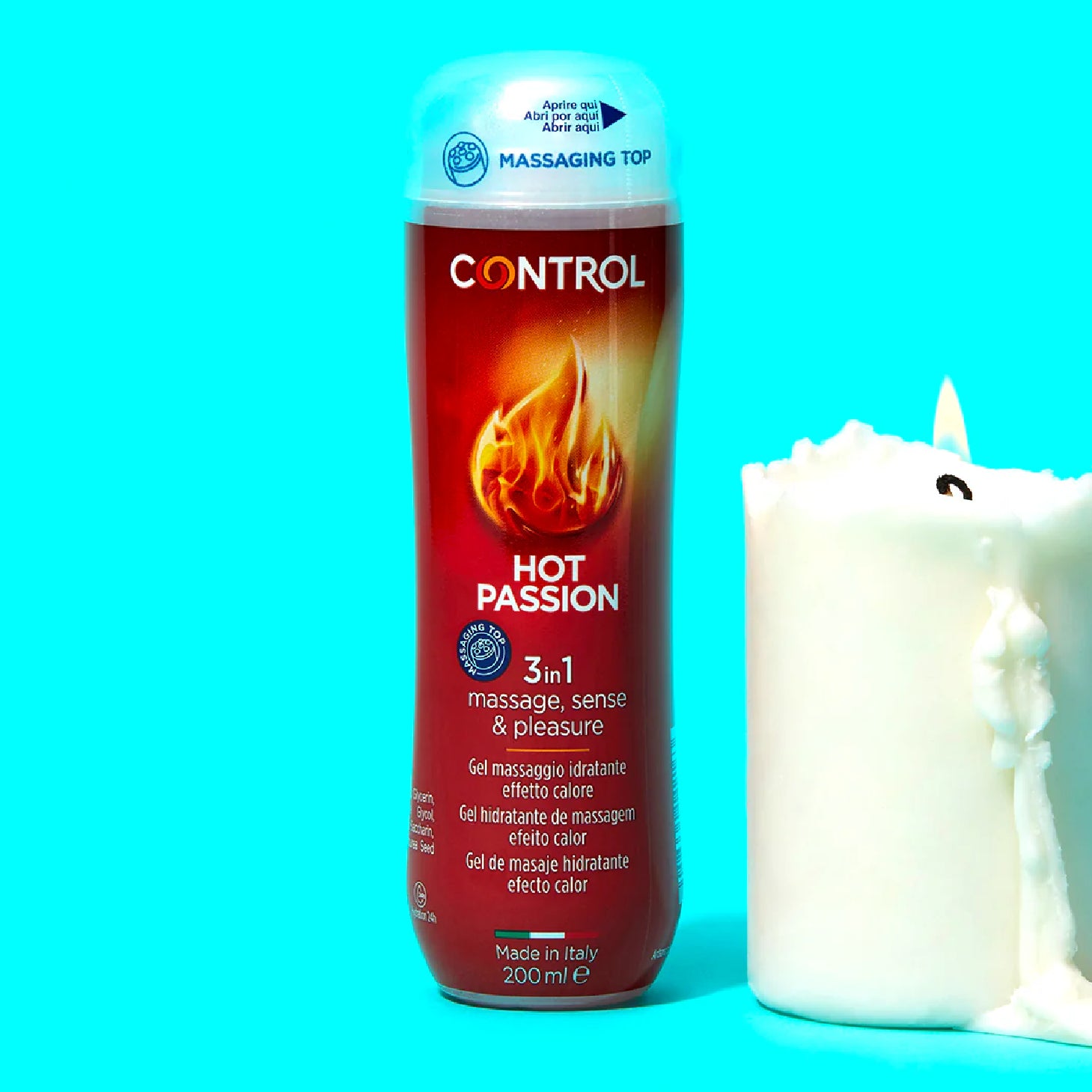 Control Gel Massagem 3 em 1 Hot Passion 200ml