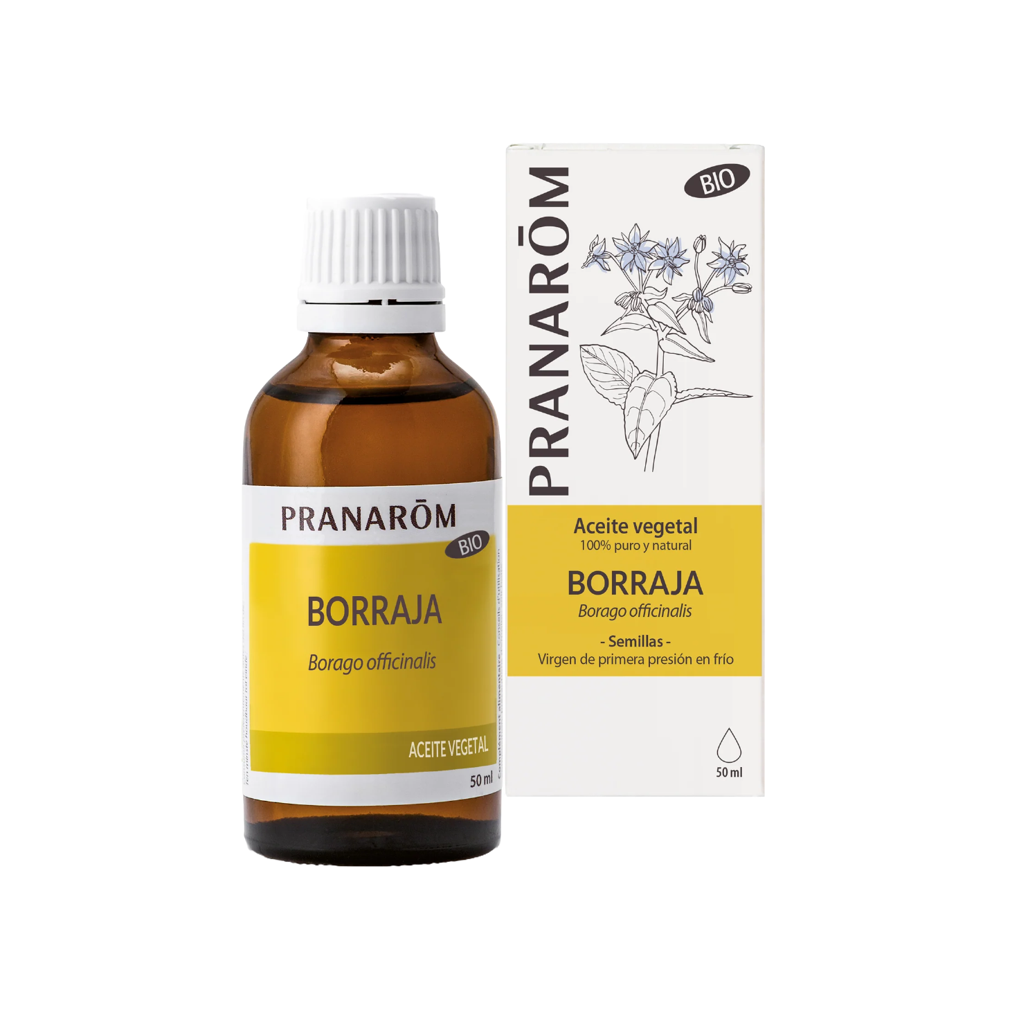 Pranarom Óleo Vegetal Borragem Bio 50ml