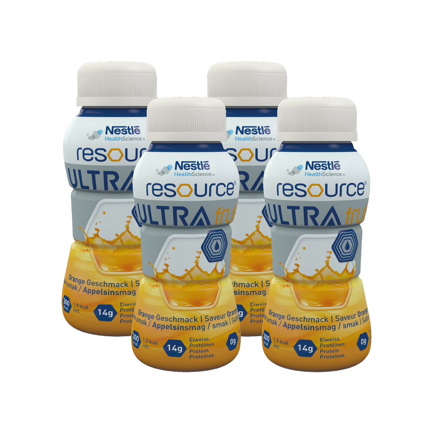 Resource Ultra Fruit Laranja 200ml x 4 Unidades