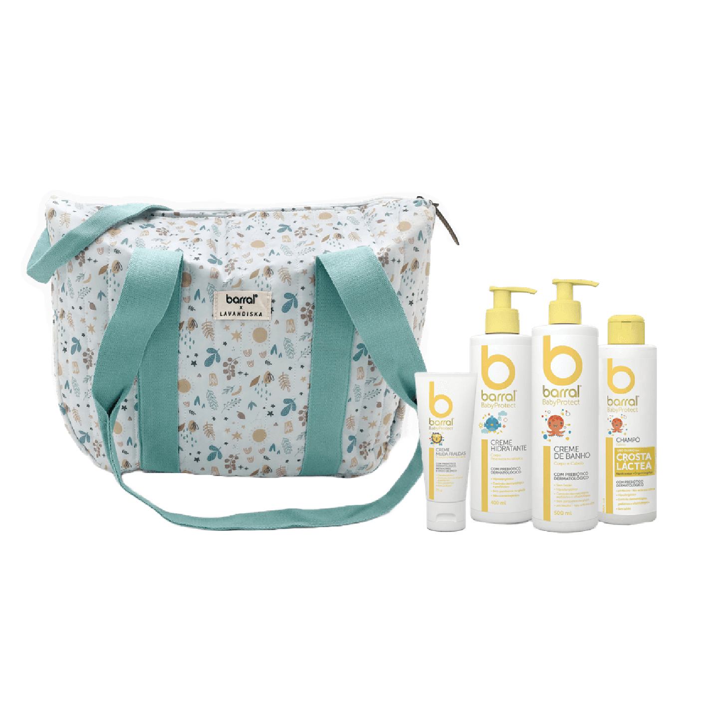 Bolsa de maternidad y artículos esenciales de higiene e hidratación BabyProtect de Barral