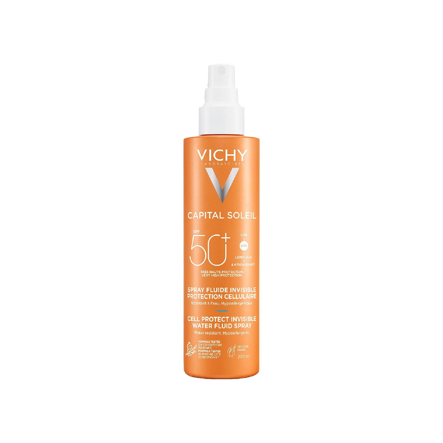 Vichy Capital Soleil Spray Cell Protect Fluido Invisível SPF50+ 200ml