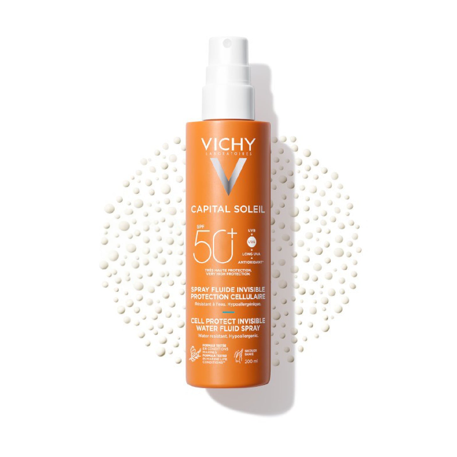 Vichy Capital Soleil Spray Cell Protect Fluido Invisível SPF50+ 200ml