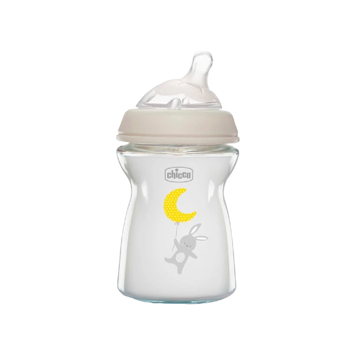 Chicco NaturalFeeling Biberão de Vidro Coelho 250ml +0 Meses