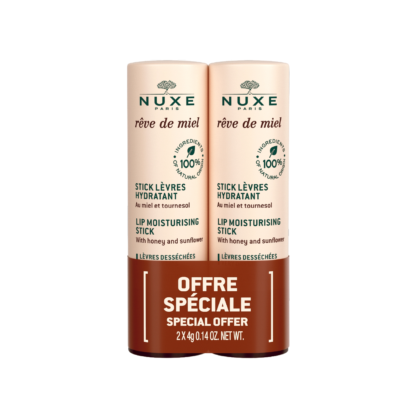 Nuxe Rêve de Miel Stick Labial 4g x 2 Unidades