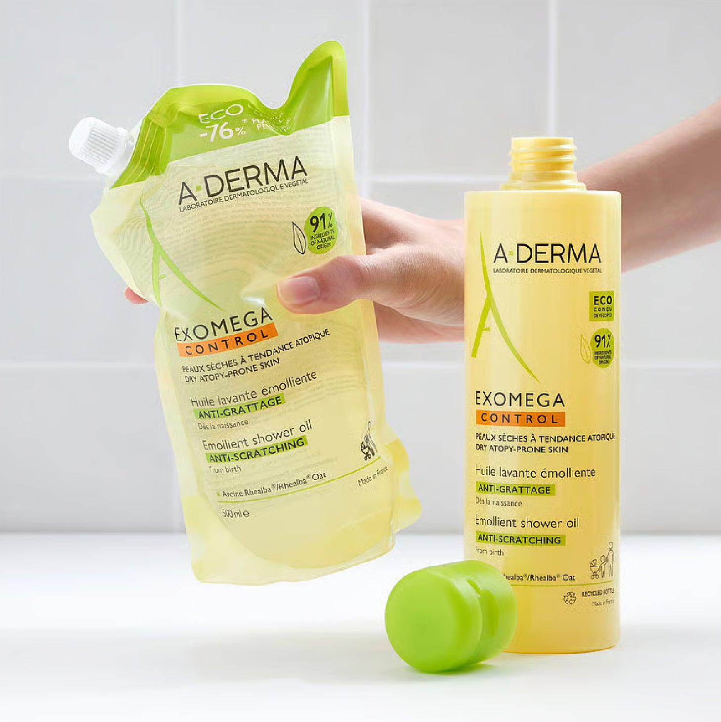 Recambio de aceite de ducha A-Derma Exomega Control (500 ml)