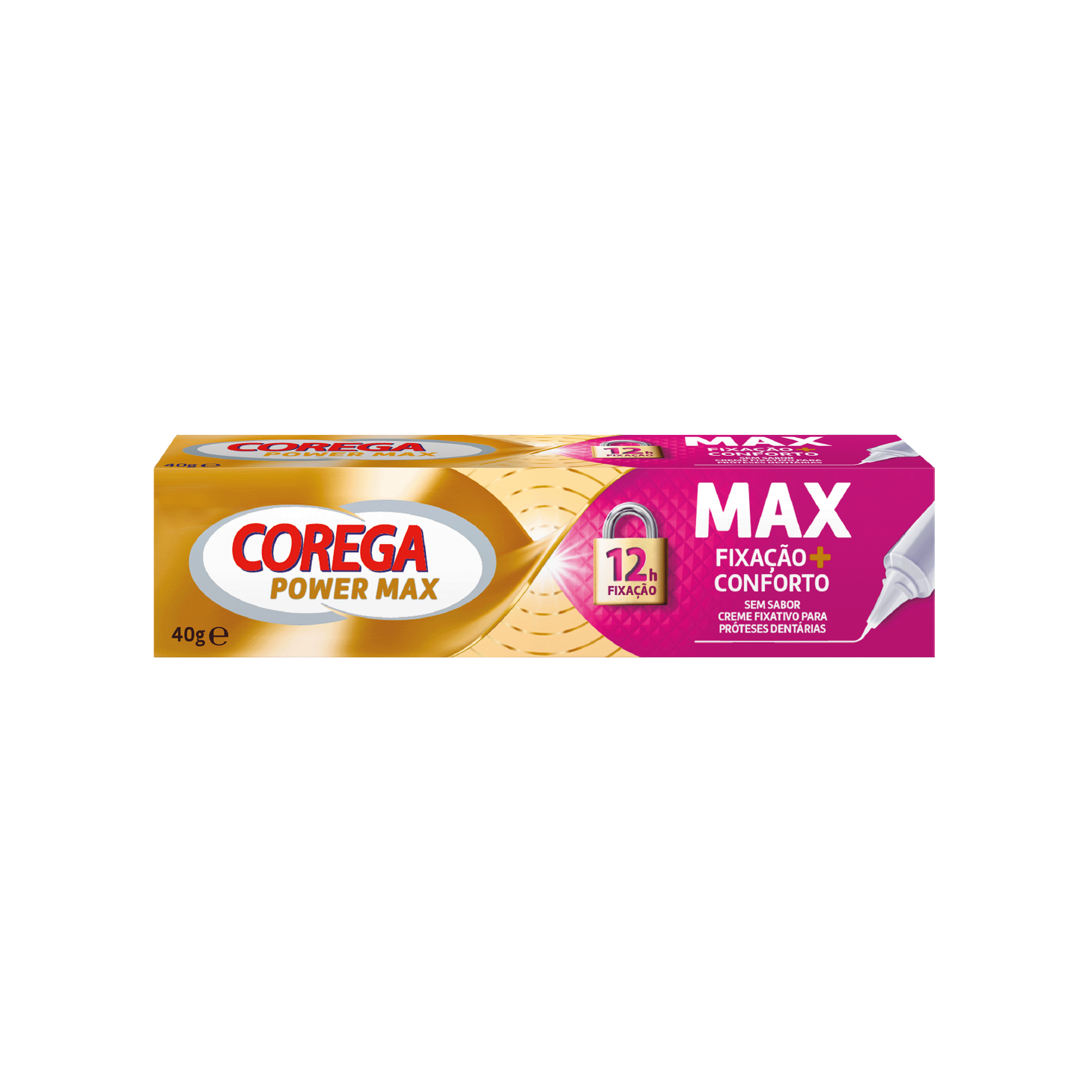 Corega Max Fixação + Conforto Creme Fixador Prótese Dentária 40g