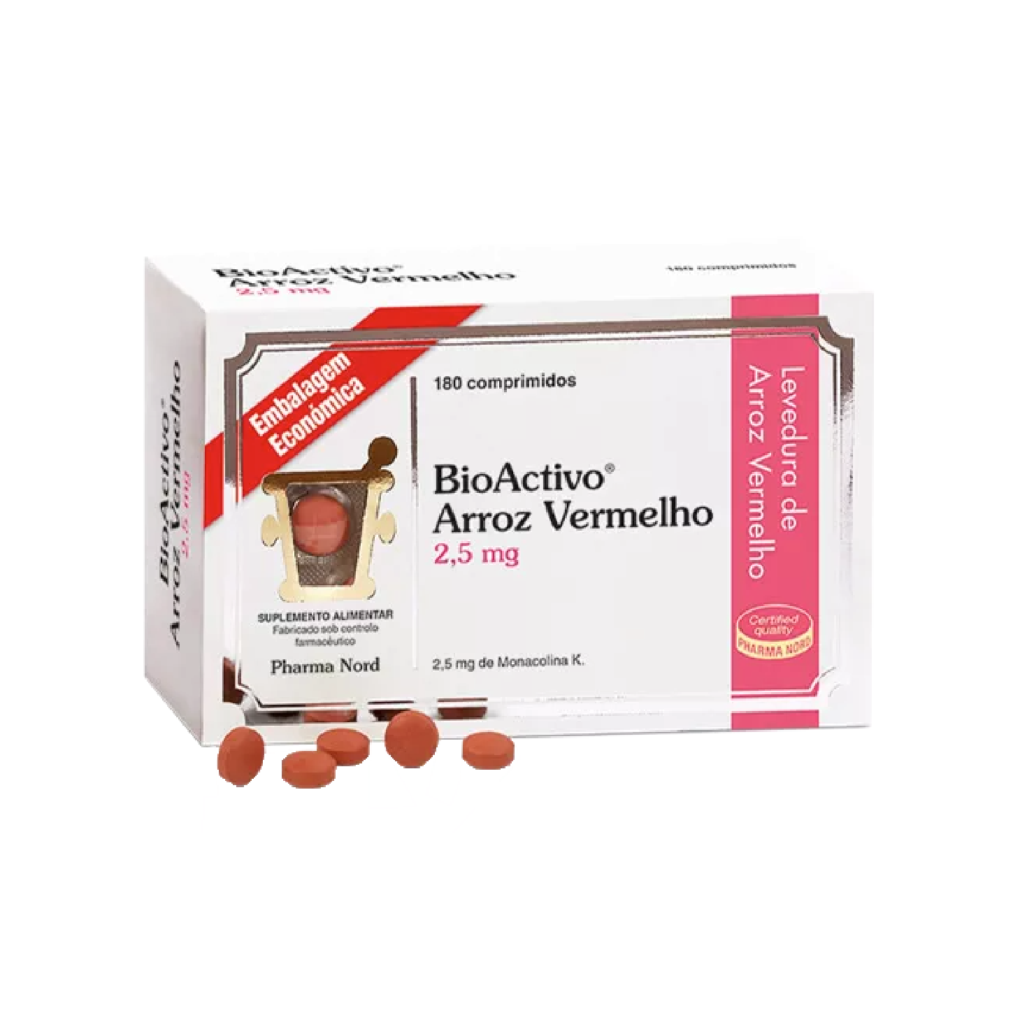 BioActivo Arroz Rojo 2,5 mg 180 Comprimidos