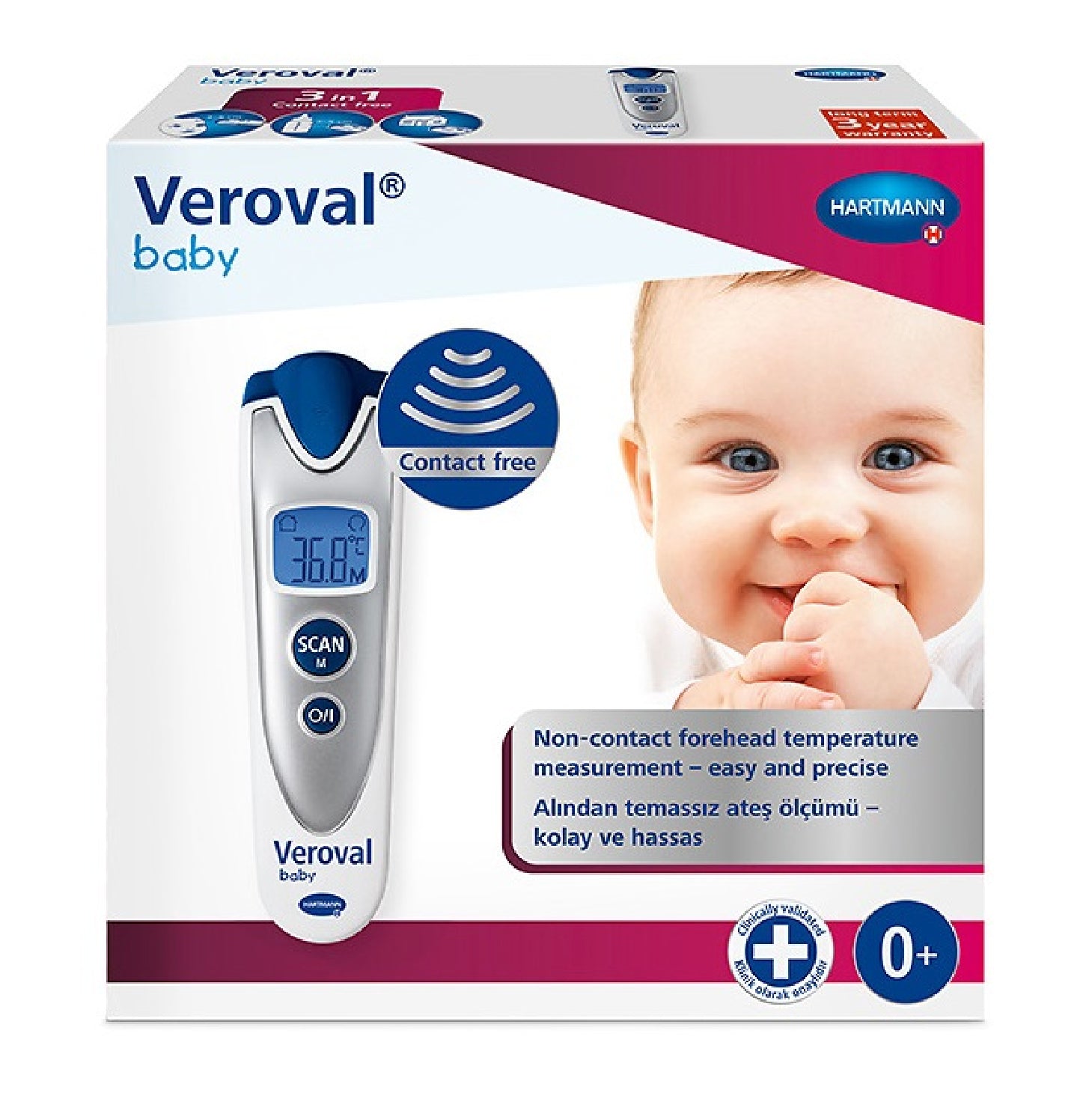 Veroval Baby Termómetro Termómetro Digital infravermelhos Sem Contacto 0M+