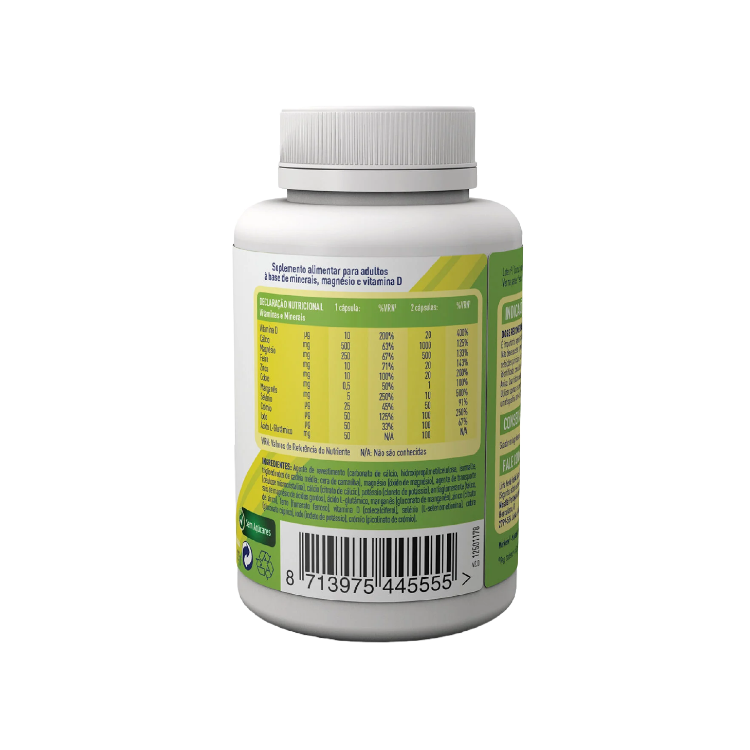 Meritene Magnésio Vitamina D 60 Cápsulas