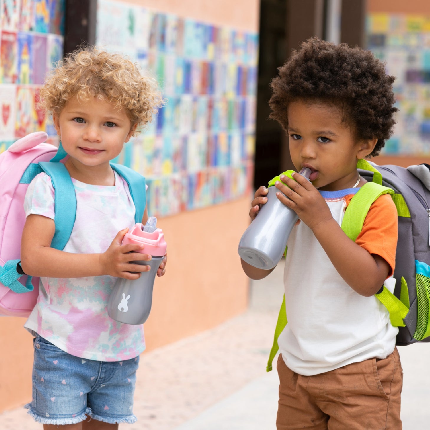 Vaso Pop-Up Chicco Azul 350ml +2 Años