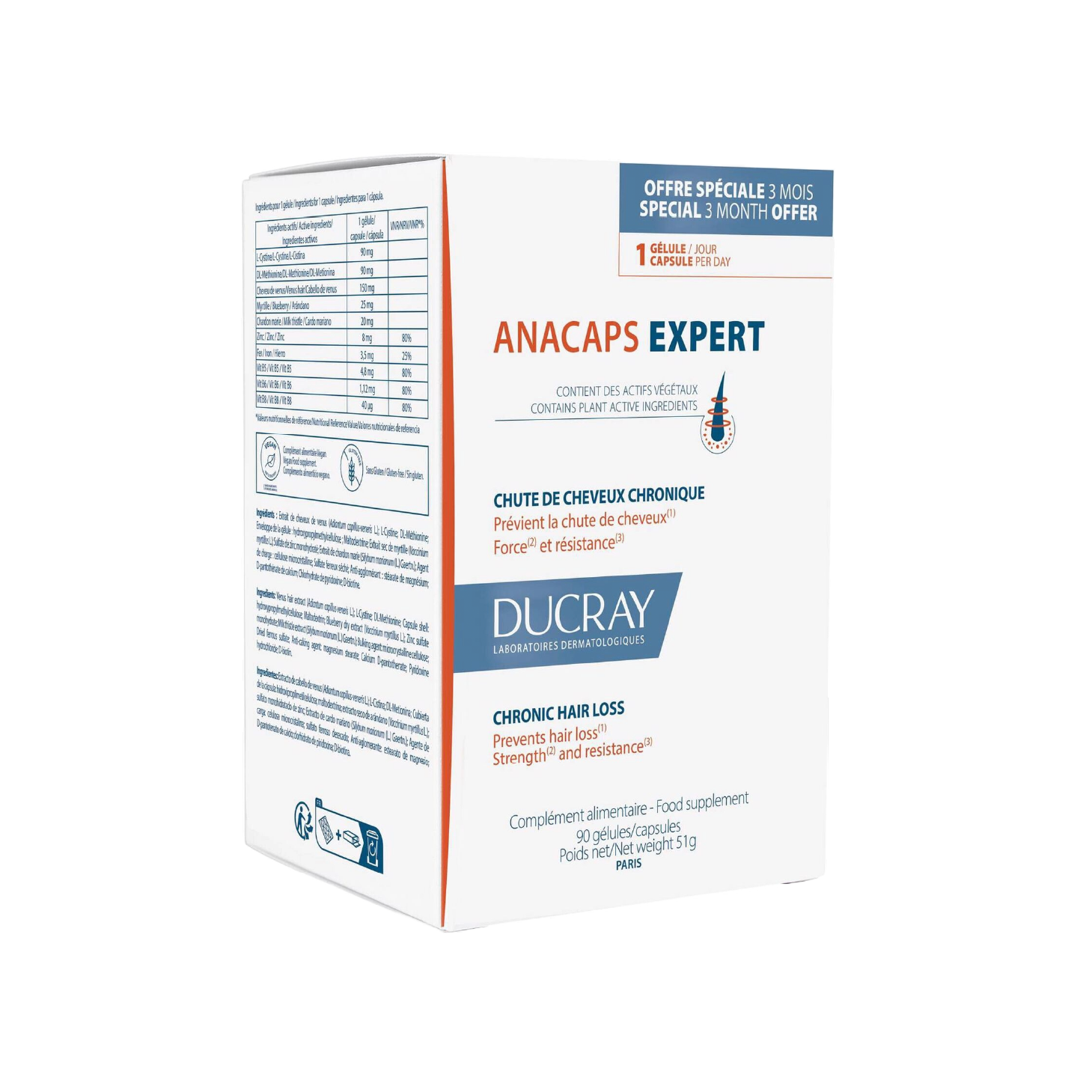 Ducray Anacaps Expert 90 Cápsulas