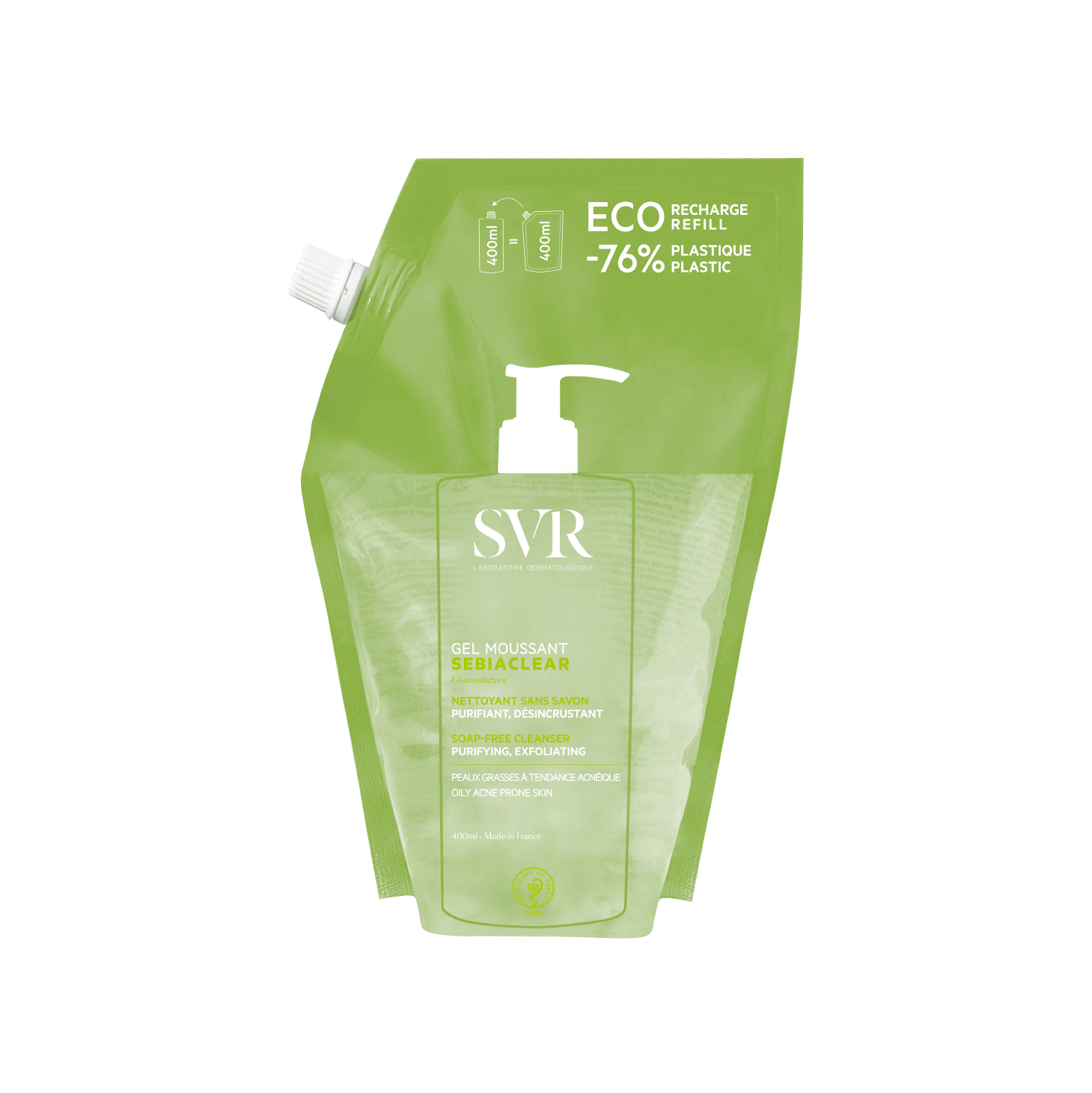 SVR Sebiaclear Gel Moussant Eco-Refill 400ml