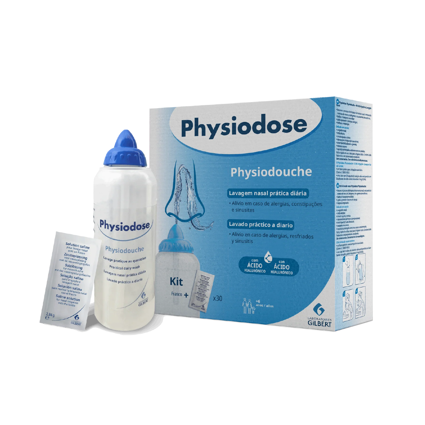 Physiodose Physiodouche Kit Irrigação Nasal