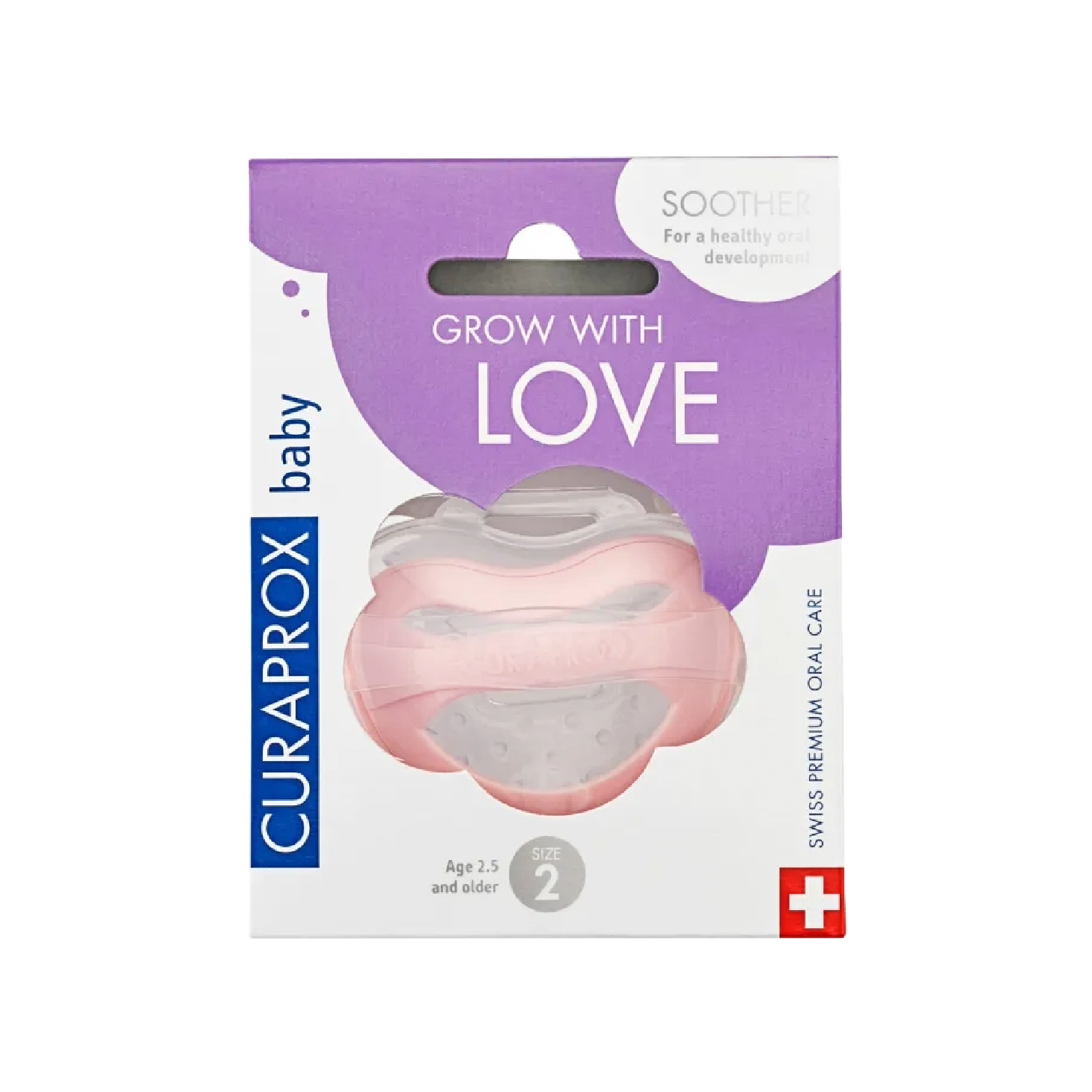 Curaprox Baby Chupeta Rosa T2