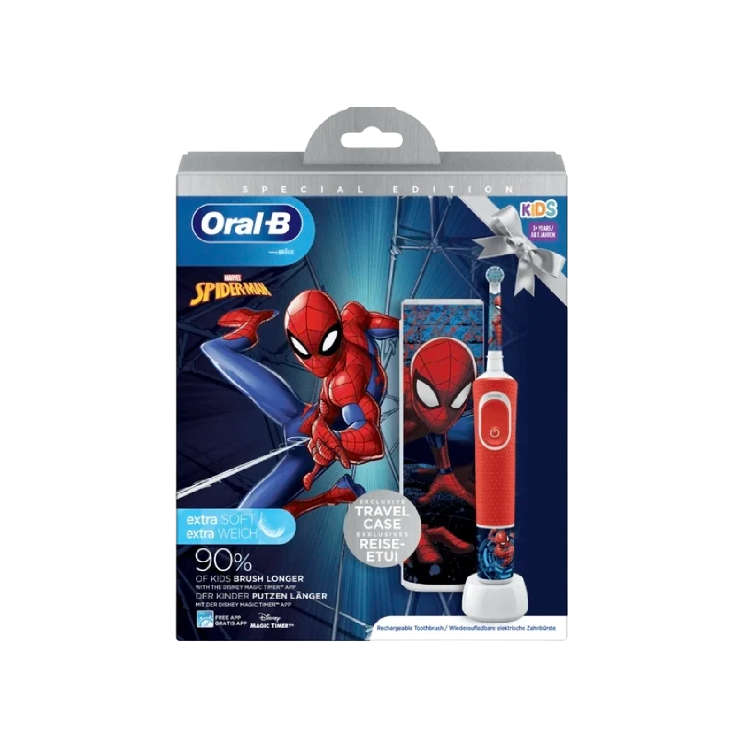 Oral-B Kids Escova Dentes Elétrica Spider Man + Estojo
