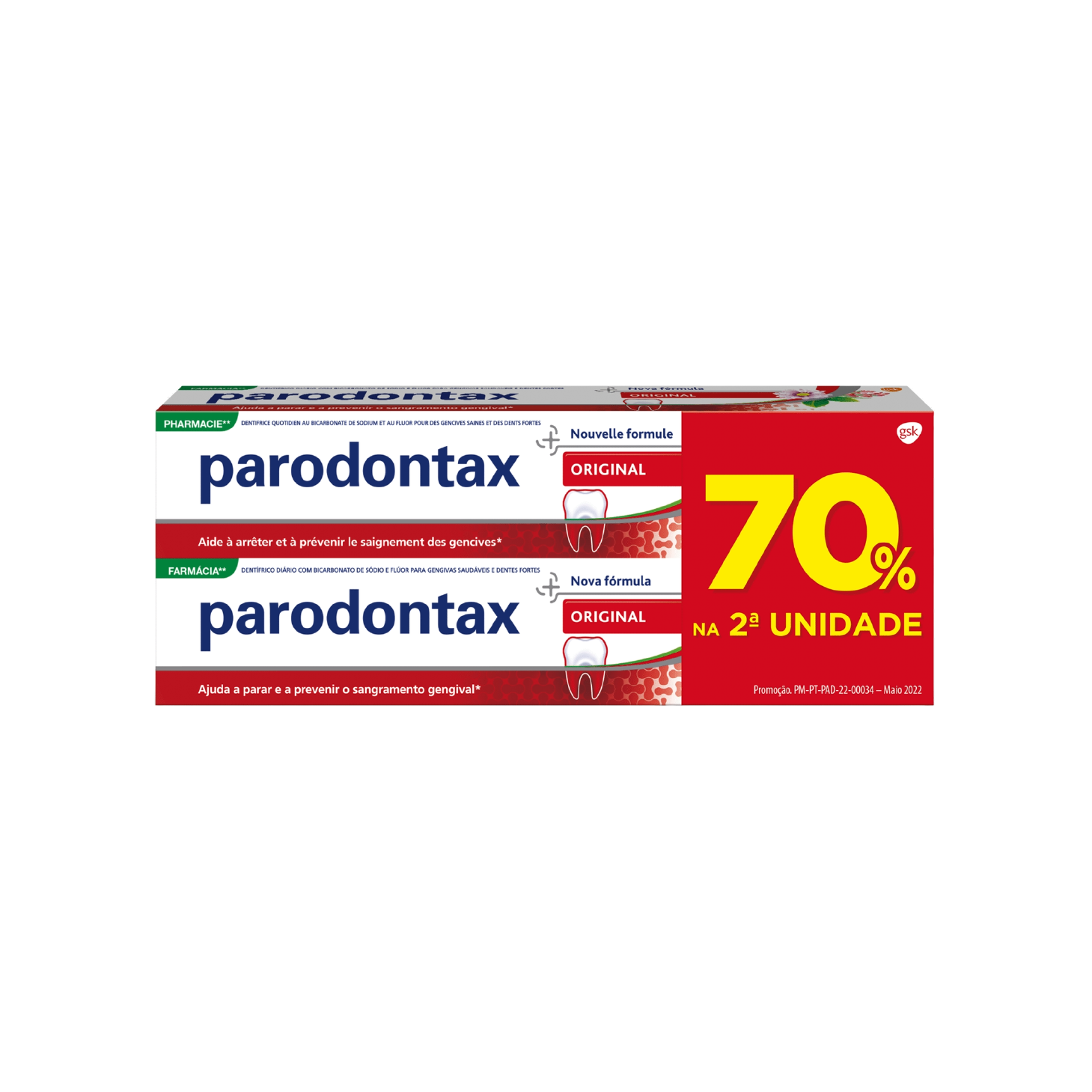 Parodontax Original Pasta Dentífrica 75ml x 2 Unidades