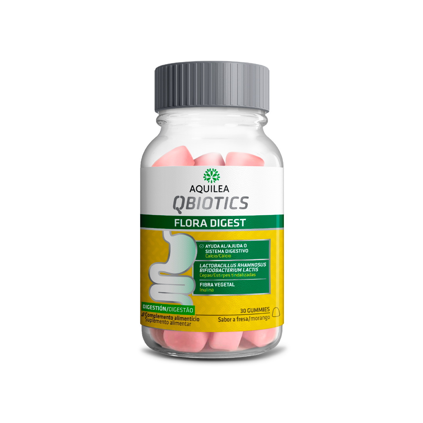 Aquilea QBiotics Flora Digest 30 Gomas Morango