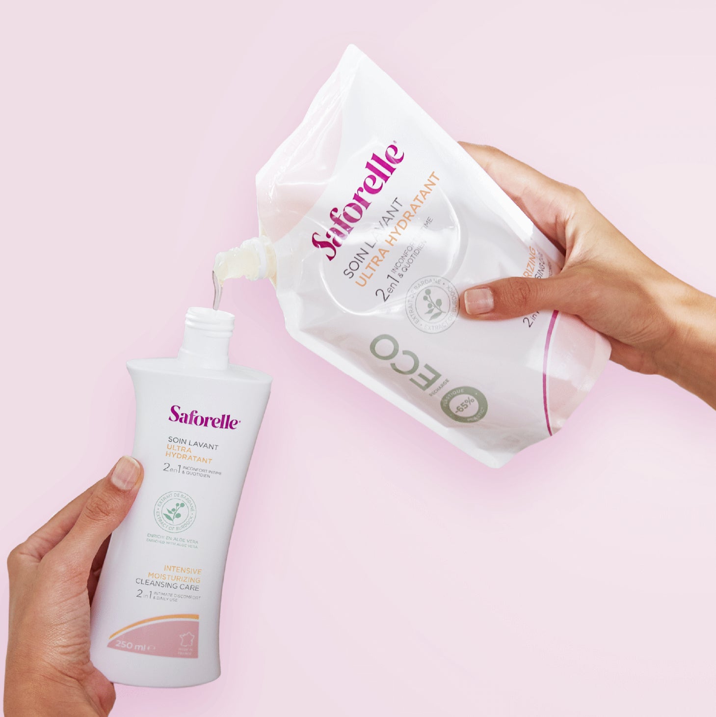 Saforelle Recarga Solução de Lavagem Ultra Hidratante 400ml