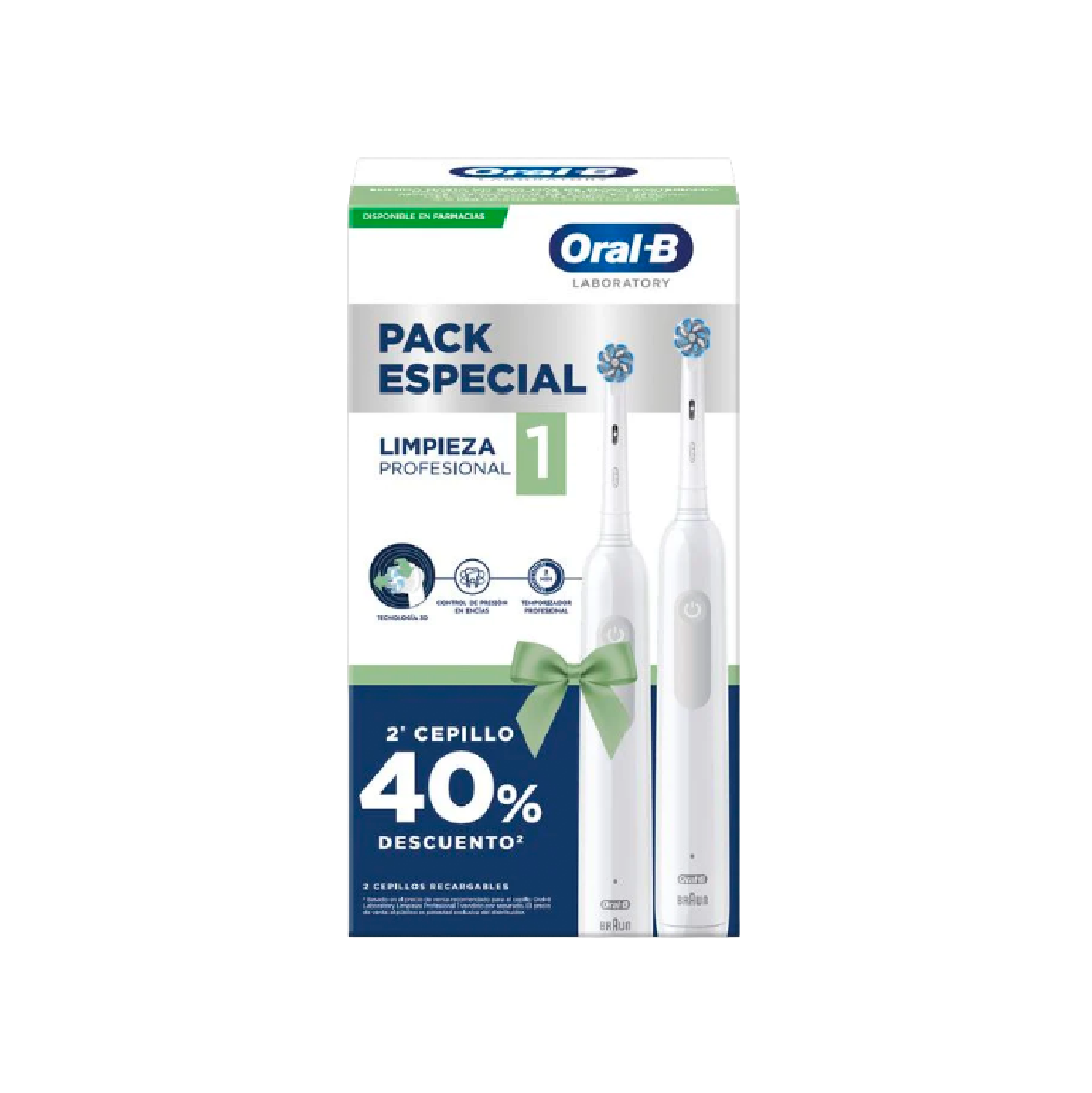 Oral-B Pro 1 Escova Elétrica x 2 Unidades