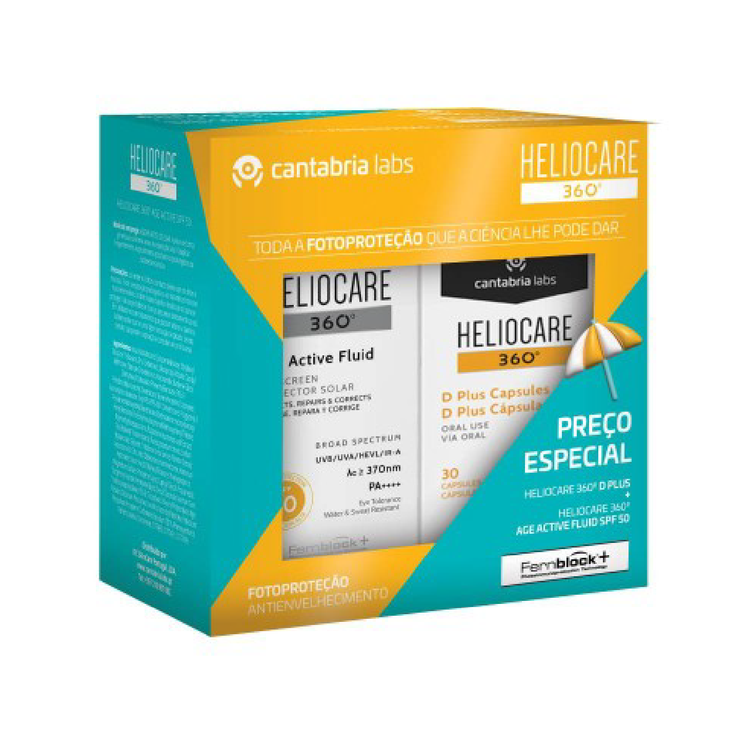 Heliocare Coffret 360º Age Active Fluid SPF50 50ml + D Plus 30 Cápsulas