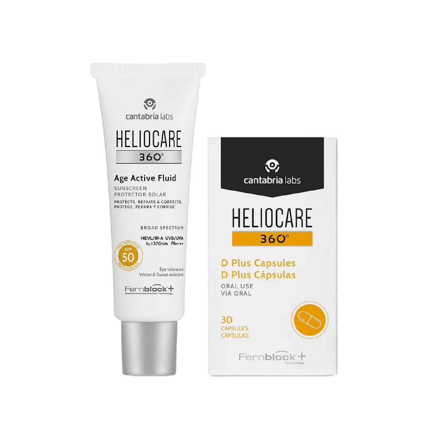 Heliocare Coffret 360º Age Active Fluid SPF50 50ml + D Plus 30 Cápsulas