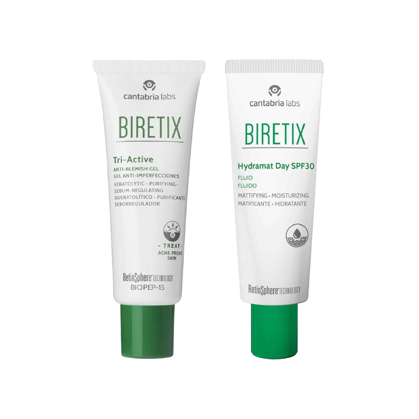 Biretix Tri-Active Gel 50ml + Hydramat Day Fluido SPF30 50ml