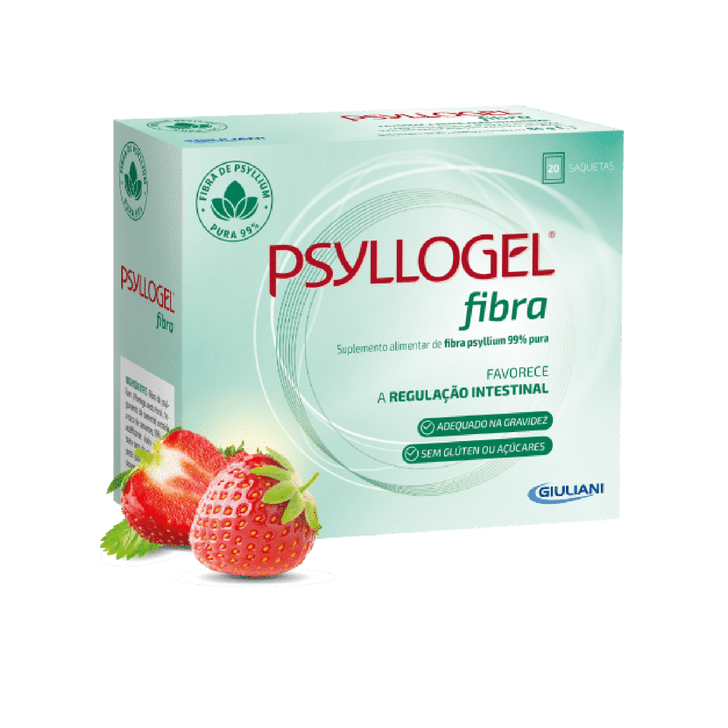 Psyllogel Fibra Morango 20 Saquetas
