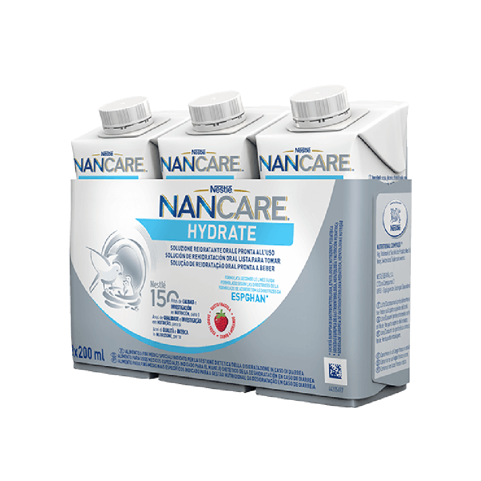 Solución de rehidratación oral Nancare Hydrate 200 ml x 3 unidades